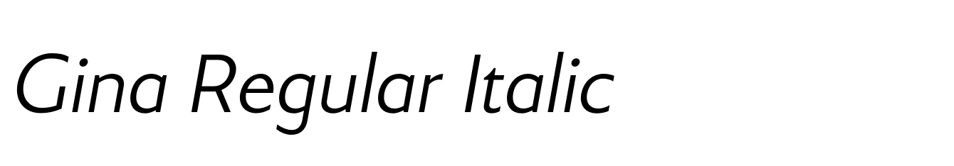 Gina Regular Italic